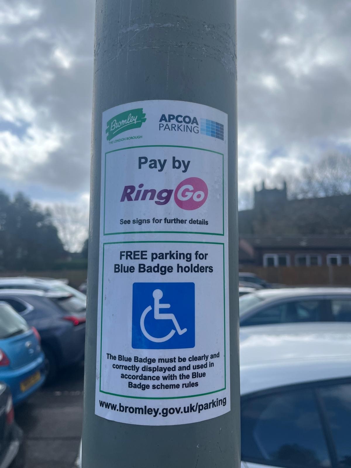 Update on Proposals to Charge Blue Badge Holders – Bromley Council Car Parks